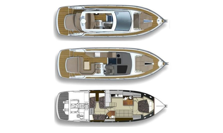 Images of the interior or exterior of the boat Cranchi M44 HT belonging to the page of boat rental alquilerdebarcosmallorca.com
